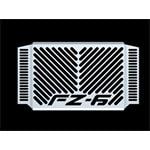 ZIEGER Kühlerabdeckung kompatibel mit Yamaha FZ6 / Fazer BJ 2007-10 Design Logo silber