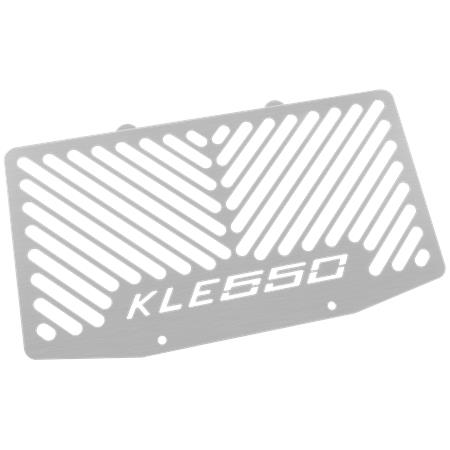 ZIEGER Kühlerabdeckung kompatibel mit Kawasaki Versys 650 BJ 2006-09 Design Logo silber