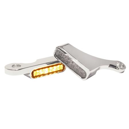 LED Armaturen Blinker kompatibel mit Harley Davidson Softail silber