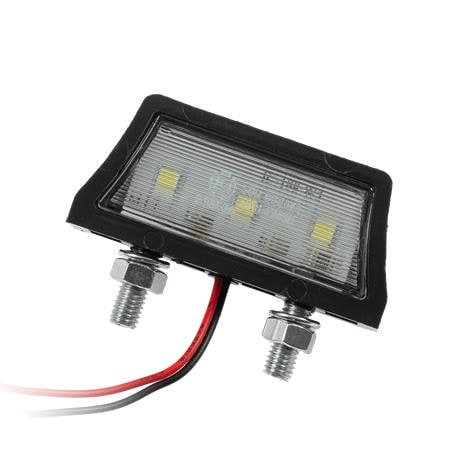 LED-Kennzeichenbeleuchtung Axis schwarz E-geprüft inkl. Halter zur Befestigung von Kennzeichenbeleuchtung