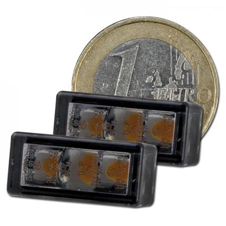 LED Blinker getönt mit Alugehäuse für Lenkerarmaturen silber Typ3