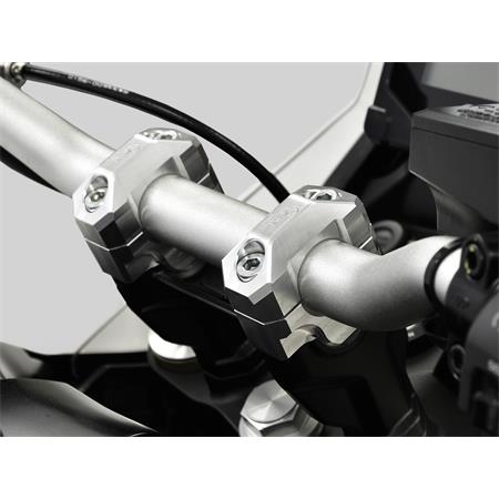 ZIEGER Lenkererhöhung 30 mm kompatibel mit Yamaha Tenere 700 / kompatibel mit Benelli S 752 silber