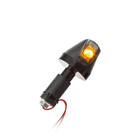 Universal Motorrad Lenkerenden - Hi-Power-LED Blinker Knight schwarz getönt E-geprüft 2. Wahl