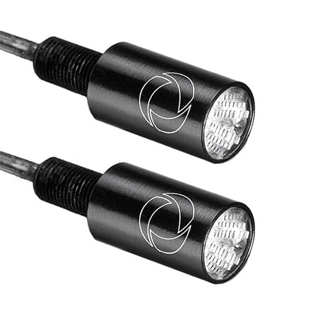 Kellermann Atto Integral LED Mini Blinker mit integrierten Rück- und Bremslicht schwarz Paar