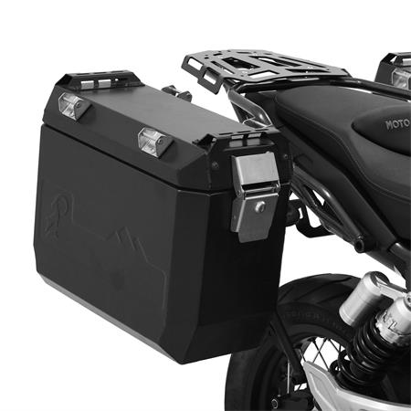 ZIEGER Kofferträgerset kompatibel mit Moto Guzzi V85 TT schwarz