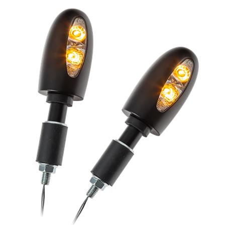 Kellermann Lenkerenden LED Blinker schwarz vorne beidseitig Paar