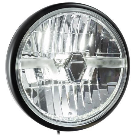 LED-Scheinwerfer "Flash" British Style Klarglas E-geprüft