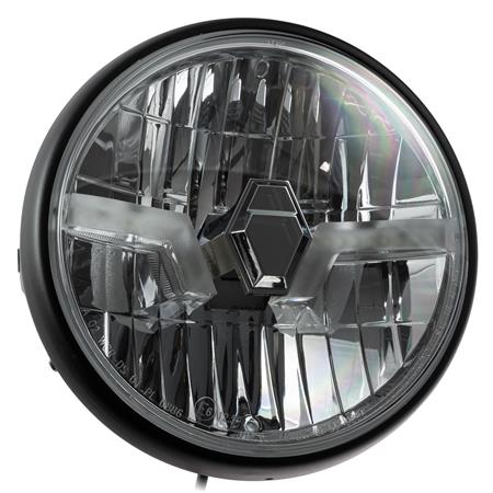 LED Scheinwerfer "Flash" British Style Klarglas
