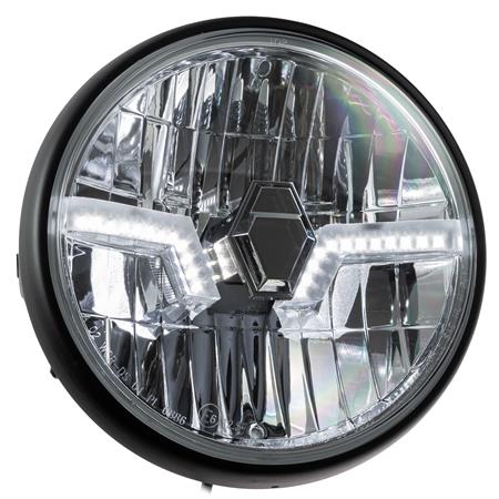 LED Scheinwerfer "Flash" British Style Klarglas