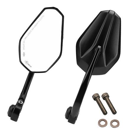Lenkerendenspiegel "SOLID 1" M8 kompatibel mit Kawasaki schwarz E-geprüft Paar