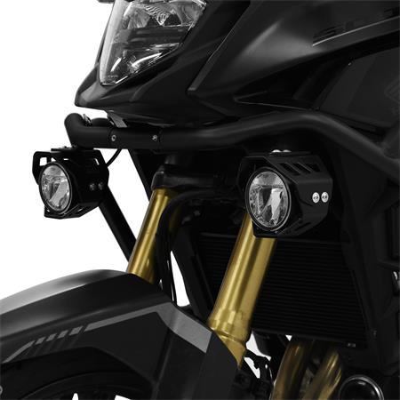 LED Zusatzscheinwerfer inkl. Halteset für Nebel (Paar) mit Gehäuse für kompatibel mit Honda CB 500 X (PC64) schwarz
