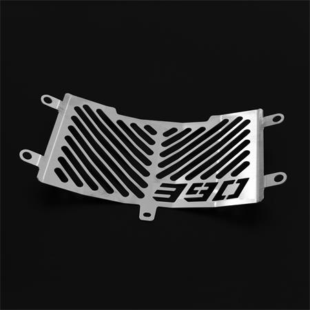 ZIEGER Kühlerabdeckung kompatibel mit  KTM 390 Duke Logo silber