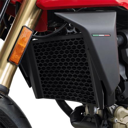 ZIEGER Pro Kühlerabdeckung kompatibel mit Ducati Hypermotard 698 Mono schwarz