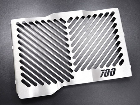 ZIEGER Kühlerabdeckung kompatibel mit Yamaha XSR700 Design Logo silber