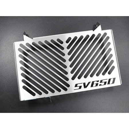 ZIEGER Kühlerabdeckung kompatibel mit Suzuki SV 650 Logo silber