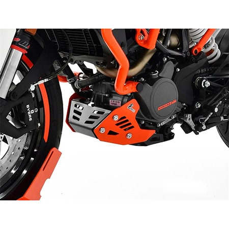 ZIEGER Motorschutz kompatibel mit KTM 125 Duke schwarz / orange