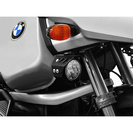 LED Zusatzscheinwerfer inkl. Halteset für Nebel (Paar) mit Gehäuse kompatibel mit BMW R 1150 GS
