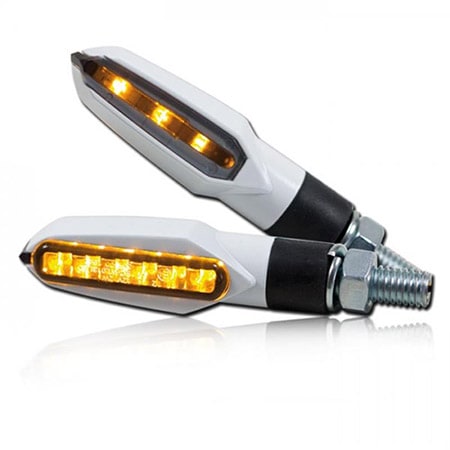 LED-Blinker Slight weiß Blinkfunktion V+ H M8 getönt E-geprüft