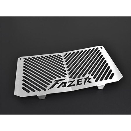ZIEGER Kühlerabdeckung ohne Seitenabdeckung kompatibel mit Yamaha FZ1 / Fazer Logo 2 silber