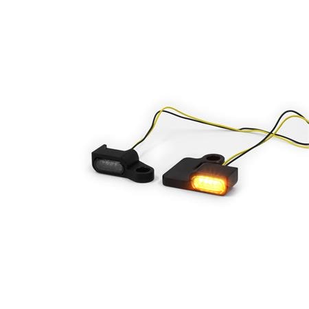 LED Armaturenblinker kompatibel mit Harley Davidson Sportster Modelle bis 2013 Typ 2 schwarz
