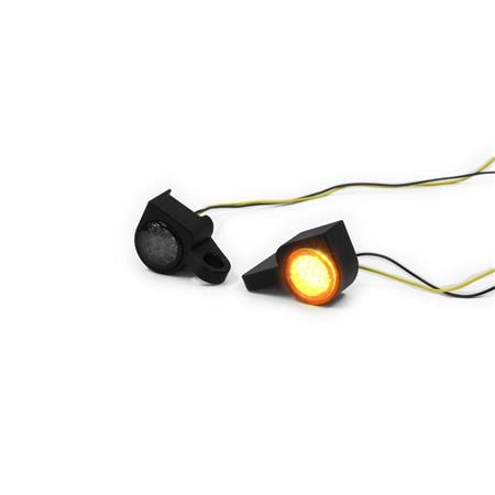 LED Armaturenblinker kompatibel mit Harley Davidson Sportster Modelle bis 2013 Typ 4 schwarz