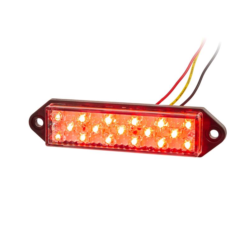Universal LED Kennzeichenbeleuchtung Reflektor Rot T-Halter E-Zulassung  Motorrad