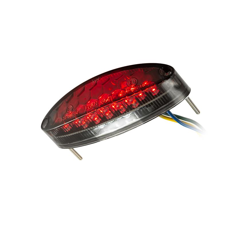 Motorrad LED Mini-Rücklicht LITTLE NUMBER1 rotes Glas E-geprüft 
