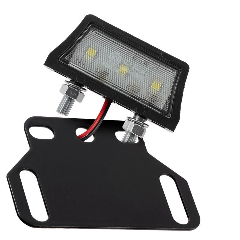 LED Kennzeichenbeleuchtung für Kennzeichenhalter (Gestrahlt/schwarz  seidenmatt)