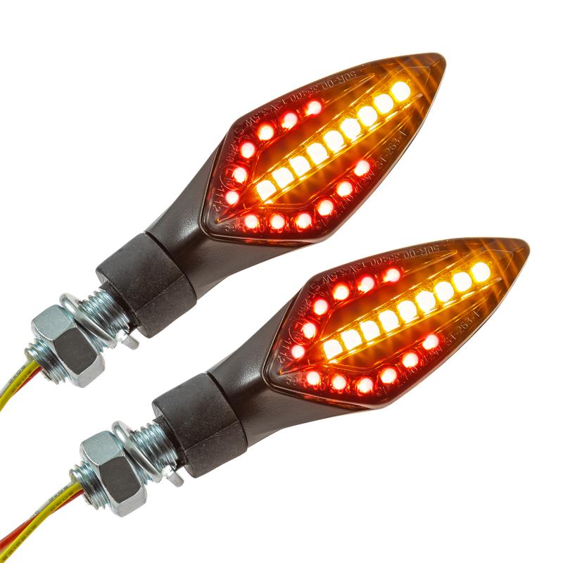 Spec-X LED-Blinker Noquattro Schwarz 10 mm Lang Paar