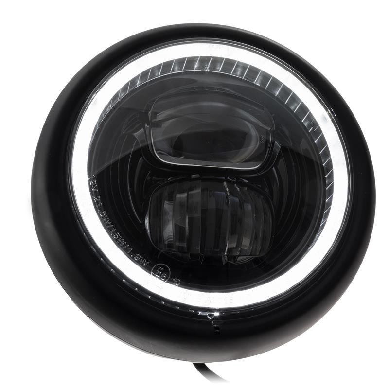 LED-Scheinwerfer "Pearl" 5-3/4" schwarz matt E-geprüft